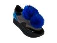 BLUE POMPOM SNEAKERS